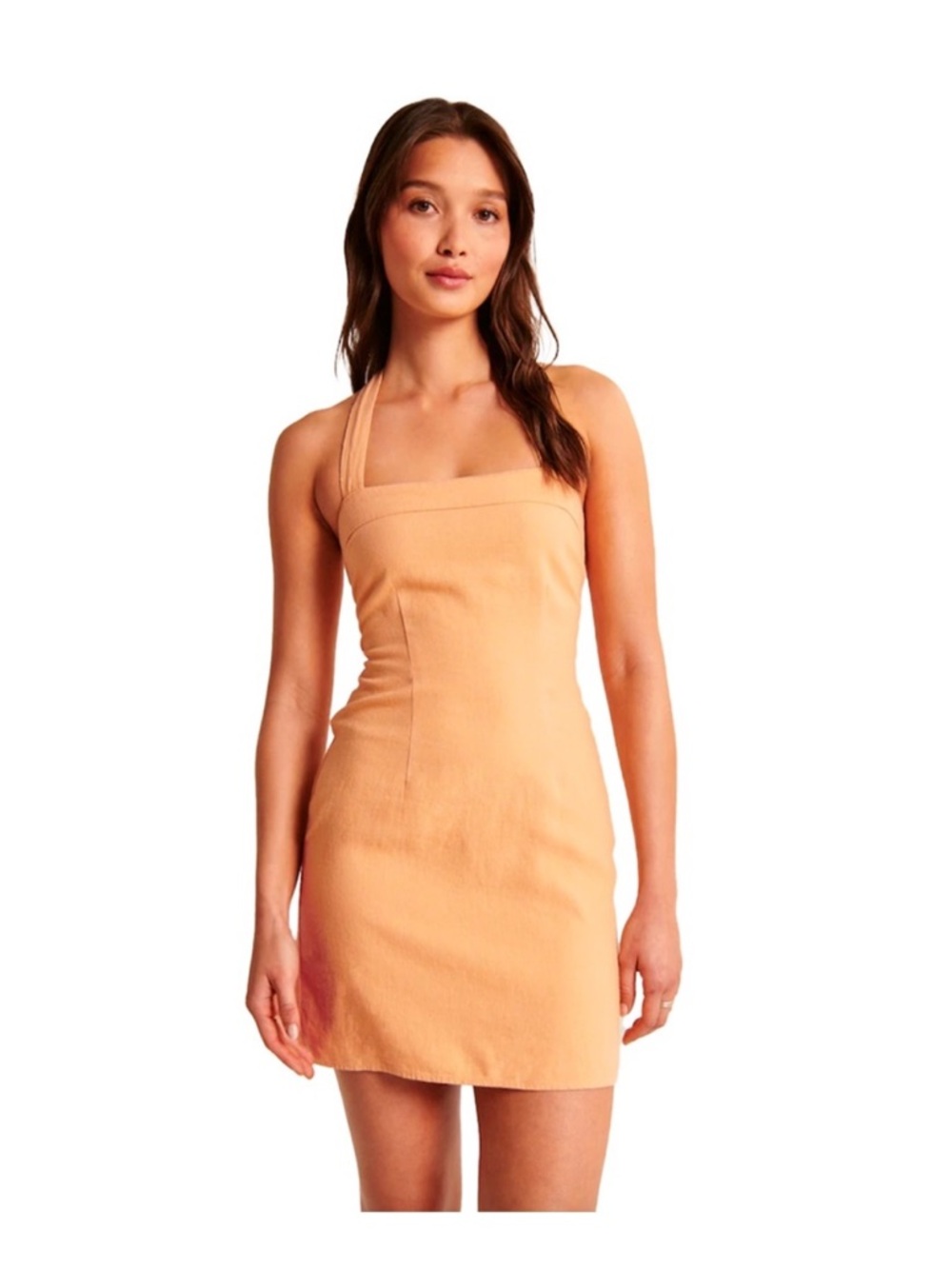 Abercrombie and Fitch Orange Halter Mini Dress